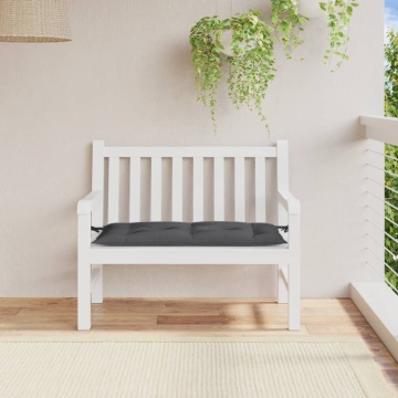 Pernă bancă de grădină, melanj antracit 100x50x7 cm textil - Img 3