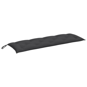 Pernă bancă de grădină, melanj antracit, 150x50x7 cm, textil - Img 2