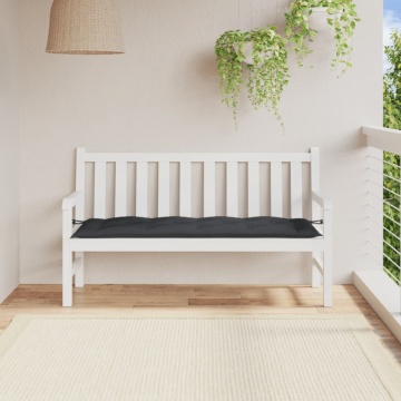 Pernă bancă de grădină, melanj antracit, 150x50x7 cm, textil - Img 3