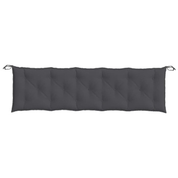 Pernă bancă de grădină, melanj antracit, 180x50x7 cm, textil - Img 4
