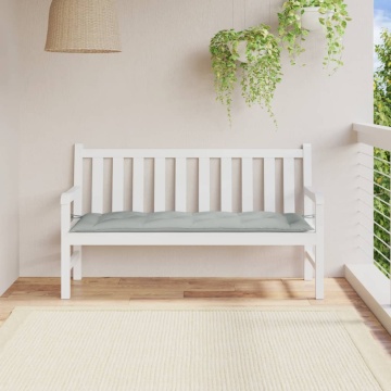 Pernă bancă de grădină, melanj gri deschis, 150x50x7 cm, textil - Img 3