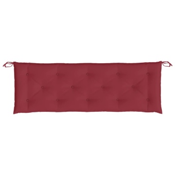 Pernă bancă de grădină, roșu vin, 150x50x7 cm, material oxford - Img 4