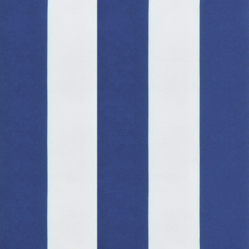 Pernă bancă grădină, dungi albastru/alb, 120x50x7 cm, textil - Img 5