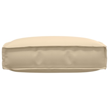 Pernă de exterior Bej Bumbac 60 cm x 60 cm Materiale waterproof - Img 3