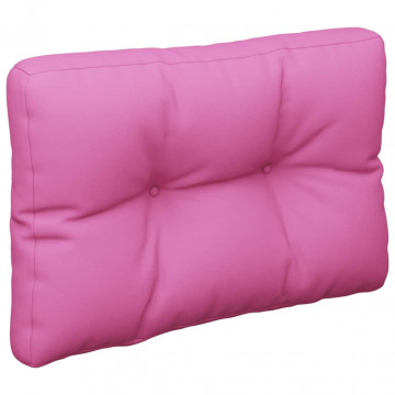 Pernă de paleți, roz, 60x40x12 cm, textil - Img 2
