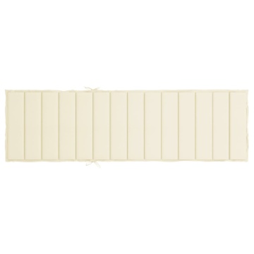Pernă de șezlong, crem, 200x50x3 cm, textil oxford - Img 8