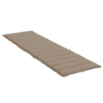 Pernă de șezlong, gri taupe, 200x60x3 cm, textil oxford - Img 4