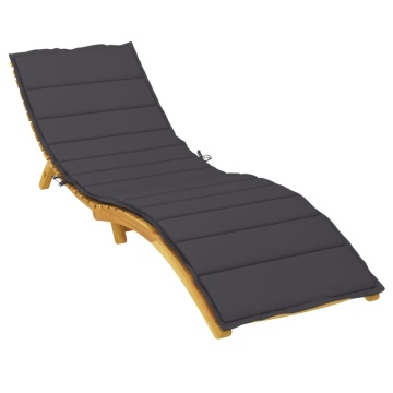 Pernă de șezlong, negru, 200x60x3 cm, textil oxford - Img 3