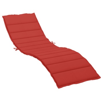 Pernă de șezlong, roșu, 200x60x3 cm, textil oxford - Img 2