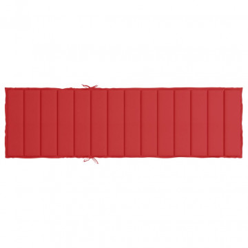 Pernă de șezlong, roșu, 200x70x3 cm, textil oxford - Img 4