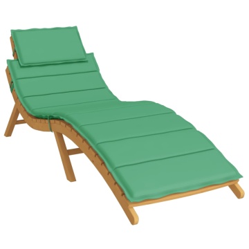 Pernă de șezlong, verde, 186x58x3 cm, textil oxford - Img 2