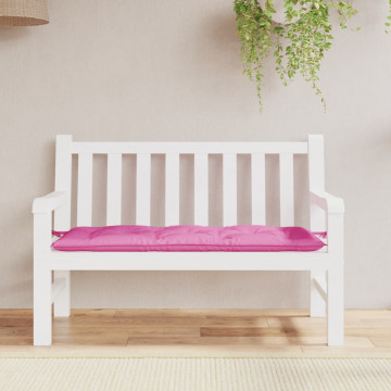 Pernă pentru bancă de grădină, roz, 120x50x7 cm, textil - Img 1
