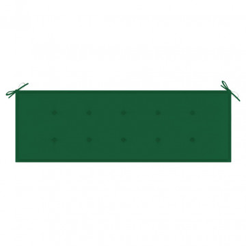 Pernă pentru bancă de grădină, verde, 150x50x3 cm - Img 3