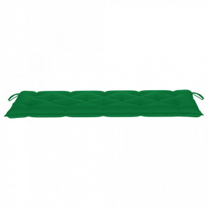 Pernă pentru bancă de grădină, verde, 150x50x7 cm, textil - Img 3