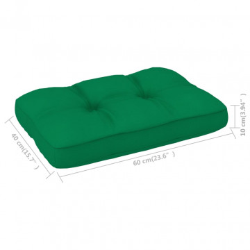 Pernă pentru canapea din paleți, verde, 60 x 40 x 10 cm - Img 3