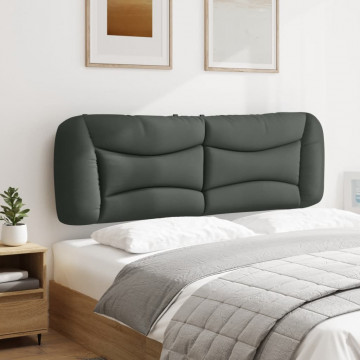 Pernă pentru tăblie de pat, gri închis, 140 cm, material textil - Img 4