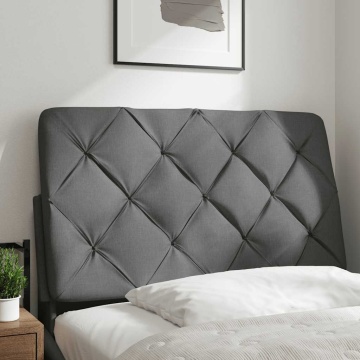 Pernă pentru tăblie de pat, gri închis, 90 cm, material textil - Img 2