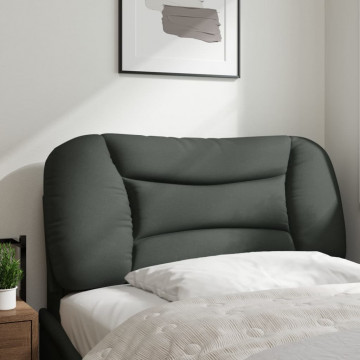 Pernă pentru tăblie de pat, gri închis, 90 cm, material textil - Img 3