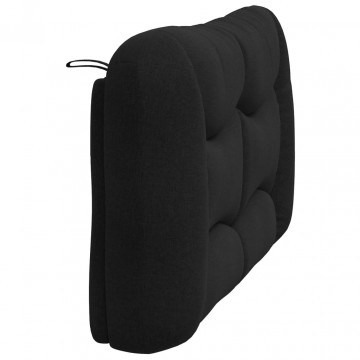 Pernă pentru tăblie de pat, negru, 140 cm, material textil - Img 5