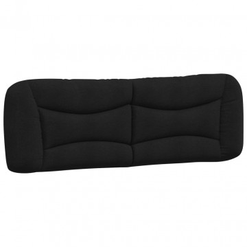 Pernă pentru tăblie de pat, negru, 160 cm, material textil - Img 2