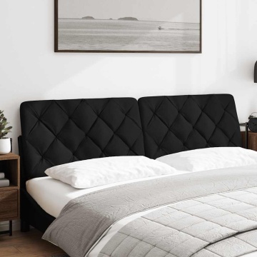 Pernă pentru tăblie de pat, negru, 180 cm, material textil - Img 2