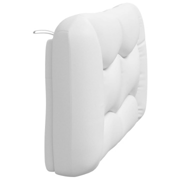 Pernă pentru tăblie pat, alb, 140 cm, piele artificială - Img 5