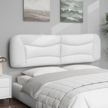 Pernă pentru tăblie pat, alb, 180 cm, piele artificială - Img 4