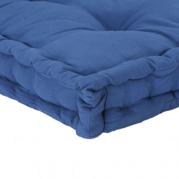 Pernă podea canapea din paleți, bleu, 120 x 40 x 7 cm, bumbac - Img 7