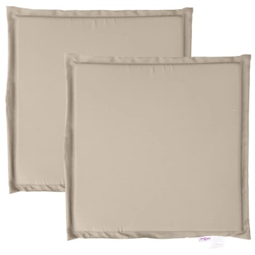 Pernă scaun de grădină, 2 buc., taupe, 45x45x2 cm, pătrat - Img 2