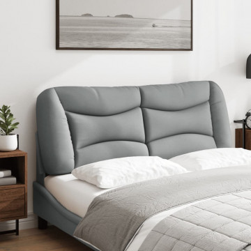 Pernă tăblie de pat, gri deschis, 120 cm, material textil - Img 3