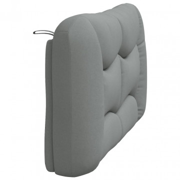Pernă tăblie de pat, gri deschis, 120 cm, material textil - Img 5