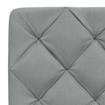 Pernă tăblie de pat, gri deschis, 140 cm, material textil - Img 6