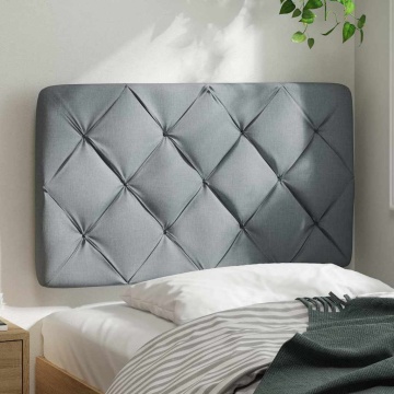 Pernă tăblie de pat, gri deschis, 90 cm, material textil - Img 3