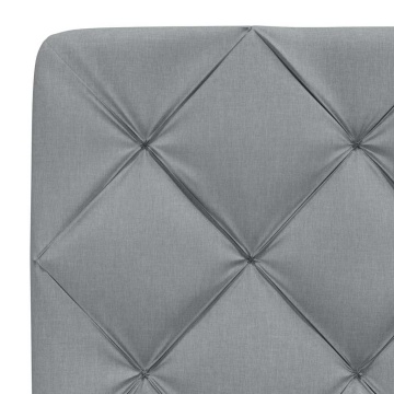 Pernă tăblie de pat, gri deschis, 90 cm, material textil - Img 6