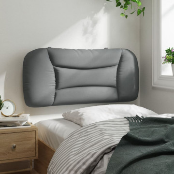 Pernă tăblie de pat, gri deschis, 90 cm, material textil - Img 4
