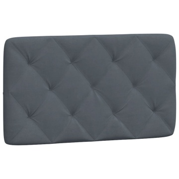 Pernă tăblie de pat, gri închis, 90 cm, catifea - Img 2