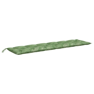 Perne bancă de grădină, 2 buc, 200x50x7cm, model frunze, textil - Img 8