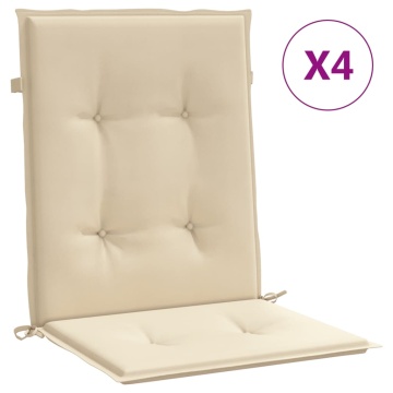 Perne cu spătar mic, 4 buc. bej 100x50x3 cm textil oxford - Img 2