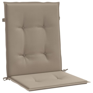 Perne cu spătar mic, 4 buc. gri taupe 100x50x3 cm textil oxford - Img 3