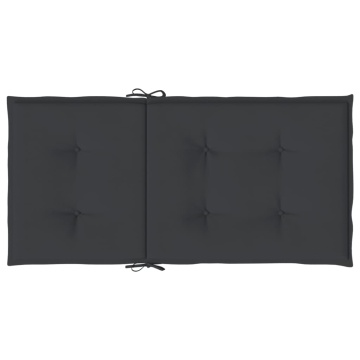 Perne cu spătar mic, 6 buc., negru, 100x50x3 cm, textil oxford - Img 5