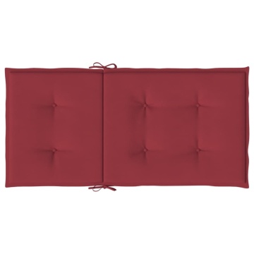 Perne cu spătar mic, 6 buc. roșu vin 100x50x3 cm textil oxford - Img 5