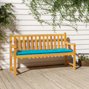 Perne de bancă, 2 buc., turcoaz, 180x50x7 cm, textil - Img 1