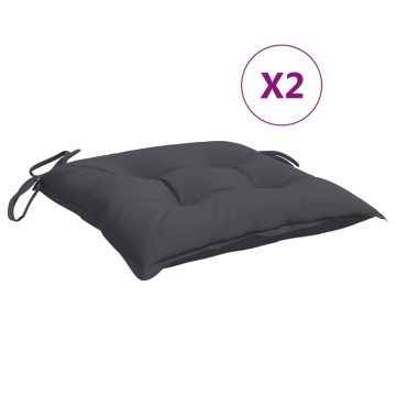 Perne de scaun, 2 buc., antracit, 40x40x7 cm, textil oxford - Img 2