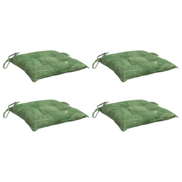 Perne de scaun, 4 buc., 50x50x7 cm, textil, model frunze - Img 3