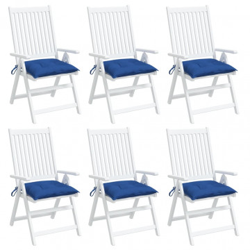 Perne de scaun, 6 buc., albastru, 50x50x7 cm, textil oxford - Img 1