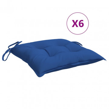 Perne de scaun, 6 buc., albastru, 50x50x7 cm, textil oxford - Img 2