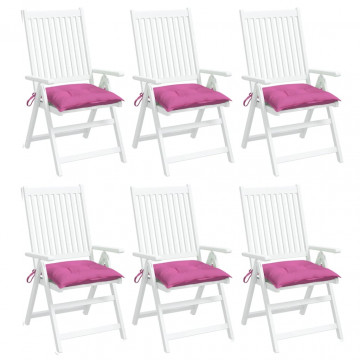 Perne de scaun, 6 buc., roz, 50x50x7 cm, textil oxford - Img 3