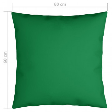 Perne decorative, 4 buc., verde, 60 x 60 cm, material textil - Img 4