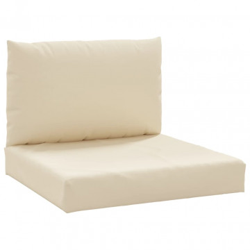Perne pentru canapea din paleți, 2 buc., bej, material textil - Img 2