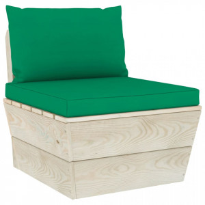 Perne pentru canapea din paleți, 2 buc., verde, textil - Img 1